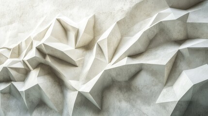 Fototapeta premium A geometric 3D digital wallpaper with layered polygonal shapes and deep shadows, adding depth and texture.