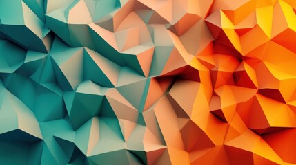 Obraz premium A geometric 3D digital wallpaper with layered polygonal shapes and deep shadows, adding depth and texture.