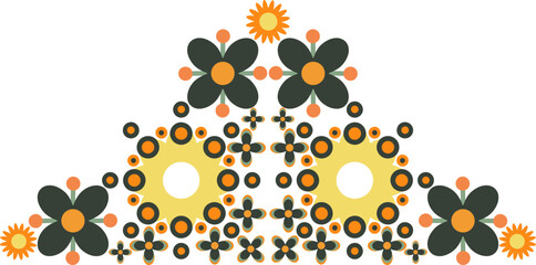 colourful flower petal design