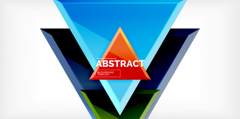 Triangle glass shapes geometric abstract background. Vector Illustration For Wallpaper, Banner, Background, Card, Book Illustration, landing page