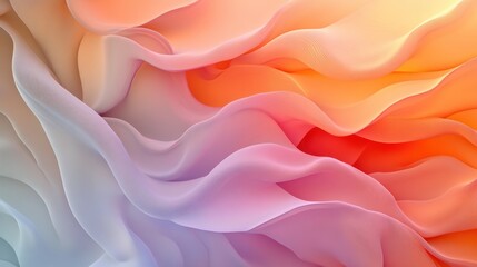 Fototapeta premium A soft, flowing 3D digital wallpaper with organic shapes and smooth color transitions.