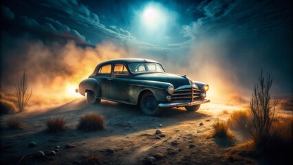 Obraz premium Long Exposure Capture of a Historical Scene Depicting a Notorious Crime Incident