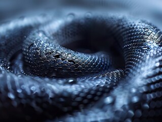 Fototapeta premium Close Up of a Snake's Scales: A Macro View of Nature's Design