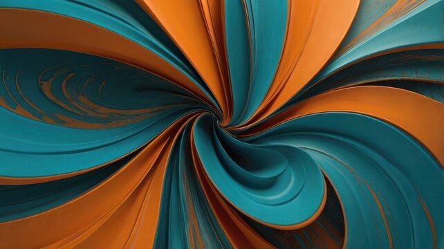  Dynamic, artistic image with curved, overlapping layers in a bright, contrasting color scheme