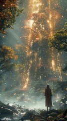 Enchanted Forest: A Mystical Journey Through a Glowing Tree