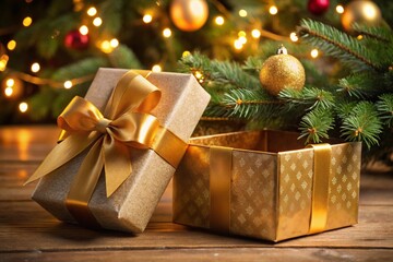 christmas tree and gift box