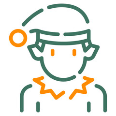 A charming illustration of an elf with a festive hat, perfect for holiday themes and creative projects.