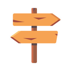 Illustration sign board road with blank background