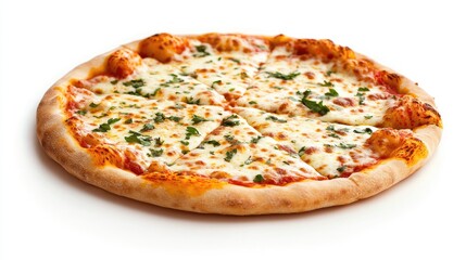 Freshly Baked Pizza with Melted Cheese and Vegetables