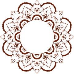 Beautiful flower art and mandala vector design
