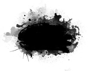 Black graffiti spray paint frames ink splatters and drips, stencil border, Grunge backgrounds, Spray Paint Vector Elements isolated on White Background, Ink blots set, text frame, Street style.