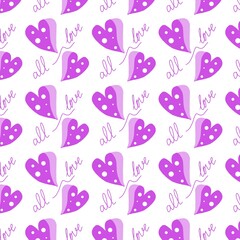 seamless pattern with hearts