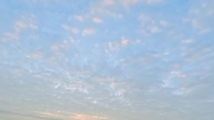 cute sundown golden clouds on the sky backdrop - photo of nature