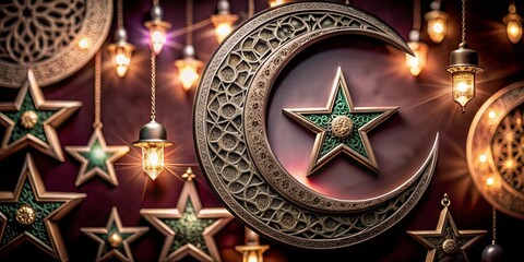 Modern Islamic Logo Collection for Fasting Promotion - Stylish Banners, Flyers, and Web Illustrations