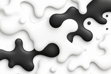 Abstract black and white organic shapes creating a modern and dynamic visual texture suitable for backgrounds and design elements.