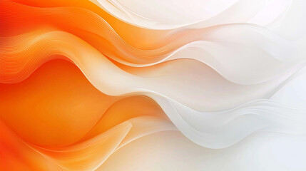 Obraz premium Abstract orange and white wavy background.