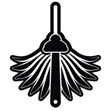 recommend clip art: mop line art design logo icon concept illustration silhouette
