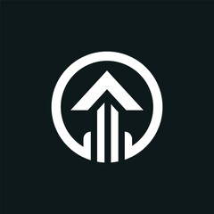 Minimal arrow logo temolate