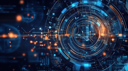 Futuristic Abstract Digital Technology Background