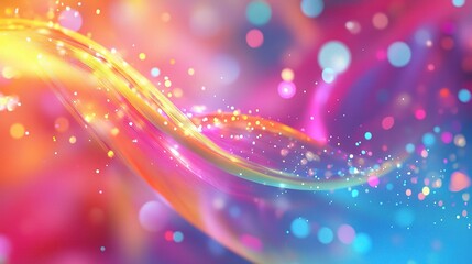 Fototapeta premium Vibrant Abstract Background with Colorful Swirls and Bokeh