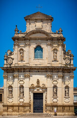 Calle barroca de la ciudad, Lecce, Apulia, Italia,