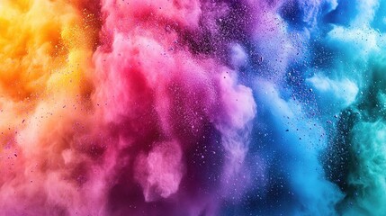 Fototapeta premium Colorful Abstract Explosion of Dust and Particles