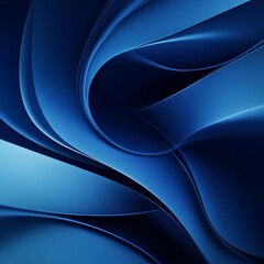 Abstract blue swirls, smooth curves, gradient, dynamic, flowing, contemporary.