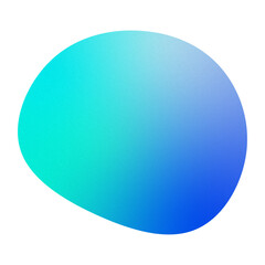 Cyan and Blue Gradient Blob