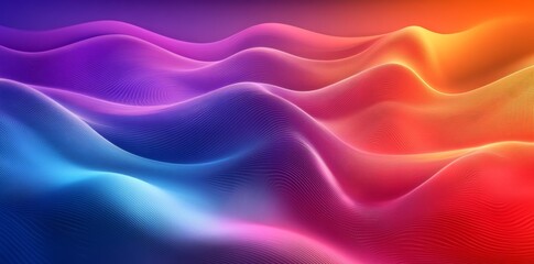 Obraz premium Abstract colorful wavy background with purple, blue, red and orange colors.
