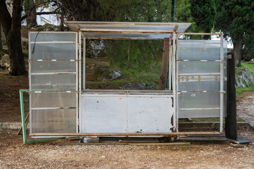 Run-down market stall