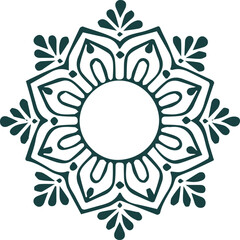 Beautiful flower art and mandala vector design