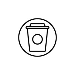 Coffee icon Thin vector set