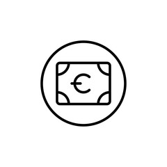 Euro icon Thin vector set