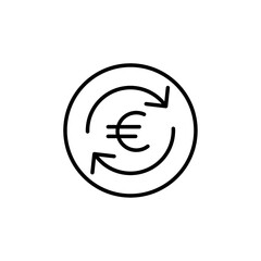 Euro refund icon Thin vector set