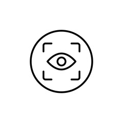 Fototapeta premium Eye scan icon Thin vector set