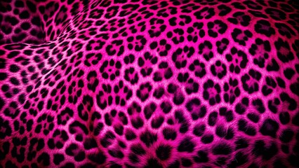Obraz premium Pink Leopard Print Silhouette - Animal Skin Texture for Fashion and Design