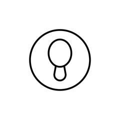 Hand mirror icon Thin vector set