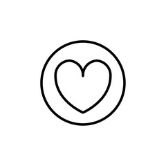 Love icon Thin vector set