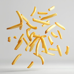 Fototapeta premium fries flying 