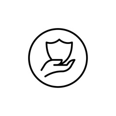 Protection icon Thin vector set