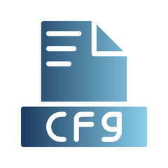 Cfg document text file icons contain soft and stylish color gradations. Can be used for websites, UI and mobile apps.