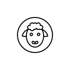Sheep icon Thin vector set