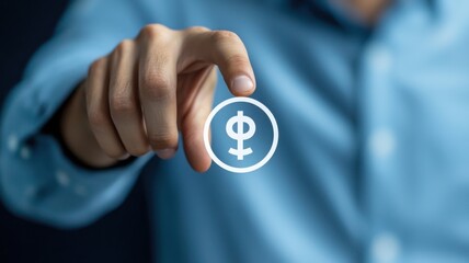 A person holds a circular symbol representing feminism or gender equality, emphasizing concepts of empowerment and advocacy.