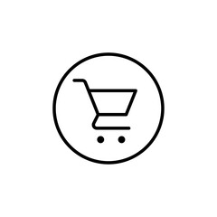 Shopping cart icon Thin vector set