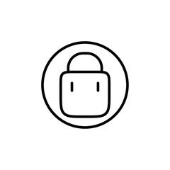 Shopping bag icon Thin vector set