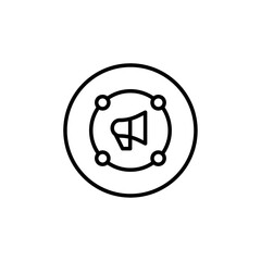 Viral marketing icon Thin vector set