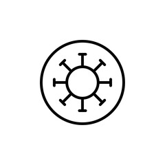 Virus icon Thin vector set