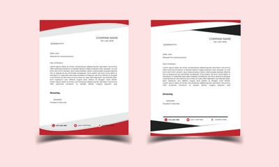 Clean corporate letterhead template design