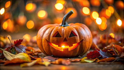 cozy picture happy halloween pumpking orange and black	
