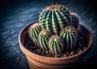 Obraz premium Realistic Vintage Cactus Isolated on White Background for Nature Decor and Artwork